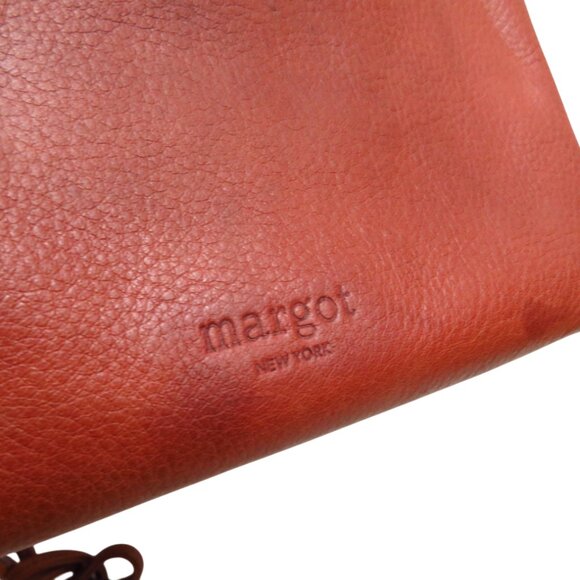 Buttery Soft Leather Bag Brown W/Light Brown Logo Print Lining - Picture 3 of 10